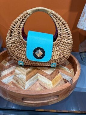Kate Spade New York Santiago Plantation Wicker  Basket Purse